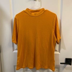 H&M Ribbed Mock Turtleneck Work Top